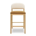 thumbnail image 2 of Pemberly Row Transitional Cognac Performance Velvet Counter Stool, 2 of 5