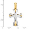 thumbnail image 3 of 14K and White Rhodium Cross Charm K9729, 3 of 4