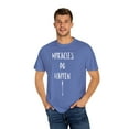 thumbnail image 4 of Miracles Do Happen Future Mom Maternity Clothes Unisex Garment-Dyed T-shirt, 4 of 4