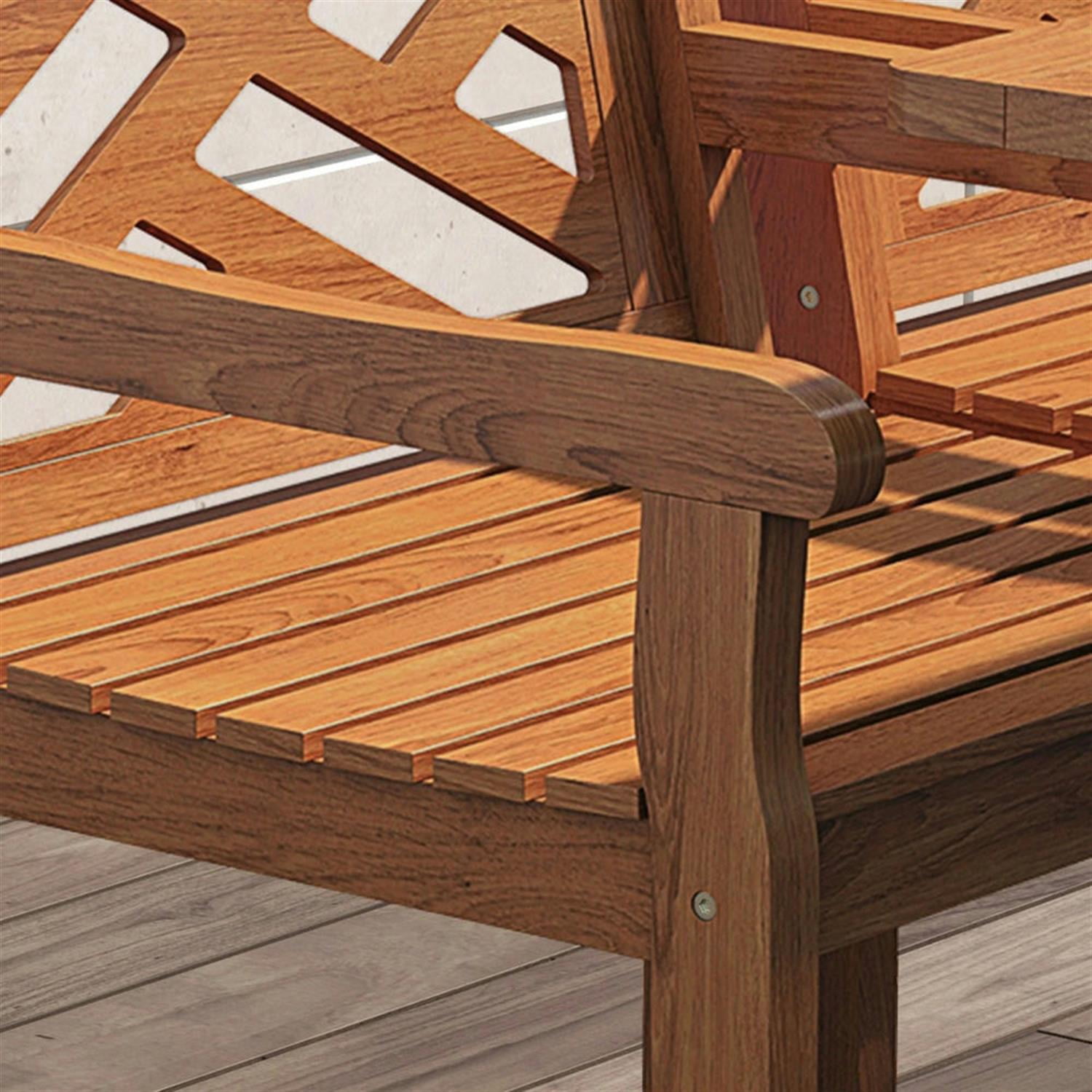 Demi Bonn 5-Piece Teak Outdoor Dining Set, All-Weather Wood Table & Chairs for Backyard, Garden, Poolside, Deck, Brown