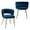 Blue, variant on KCC Velvet Dining Chairs Set of 2, Woven Back Upholstered Side Chairs with Gold Metal Legs for Dining Room, Kitchen & Living Room, Beige