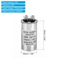 thumbnail image 2 of CBB65 20uf Run Capacitor, 20mfd AC 370/440V Aluminum Case with 2 Terminal for Air Conditioner, 2 of 5