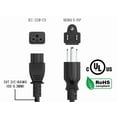 thumbnail image 6 of Cable Leader 6Ft 3-Prong Notebook Power Cord Nema 5-15P To C5 18Awg Svt 10A 125V, 6 of 6