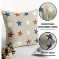 thumbnail image 5 of 4th of July Pillow Covers 20x20 Set of 2 Patriotic Blue Red White Stars Outdoor Decorative Throw Pillows Farmhouse Pillowcases Memorial Day Independence Cushion Case Decor for Home Sofa Couch Bed, 5 of 6