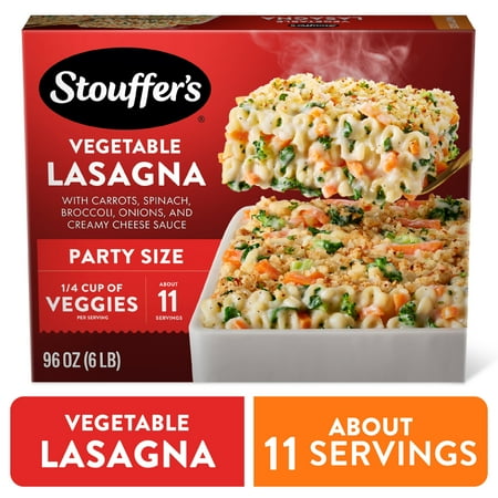 Stouffer’s Vegetable Lasagna, Party Size Lasagna, Easy Frozen Dinners 96 oz