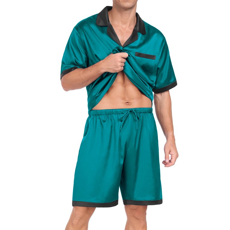 Mintreus Men's Satin Pajama Set with Pockets photo 3