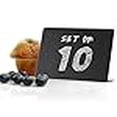 thumbnail image 3 of Set of 10 Small Chalkboard Signs 3x4 inches - Food Signs for Party Buffet, Mini Chalkboard Sign, Food Display Card, Tabletop Chalkboards for Kitchen, Standing Menu Black Boards for Wedding, 3 of 4