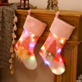 thumbnail image 3 of Christmas Stocking Soft Handmade Light up Holiday Hanging Sock Gnome Stocking, 3 of 10