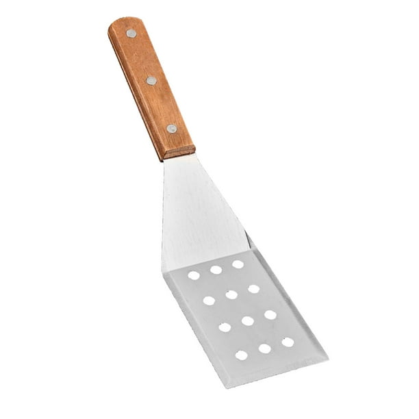 Grande spatule de gril en acier inoxydable avec bords de coupe