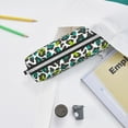 thumbnail image 6 of Fotbe Green Leopard Pattern Leather Pencil Case, Pencil Pouch with Durable Zipper, Compact and Stylish Organizer for Stationery, Art Supplies, Travel Essentials, 6 of 7