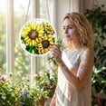 thumbnail image 6 of Jigsaw Acrylic Puzzle Suncatcher, Flower and Sunset Stained Glass Style Window Hanging Ornament, 7.5 Inch Sun Catcher with Multiple Floral & Nature Designs for Home & Window Decor, 6 of 8