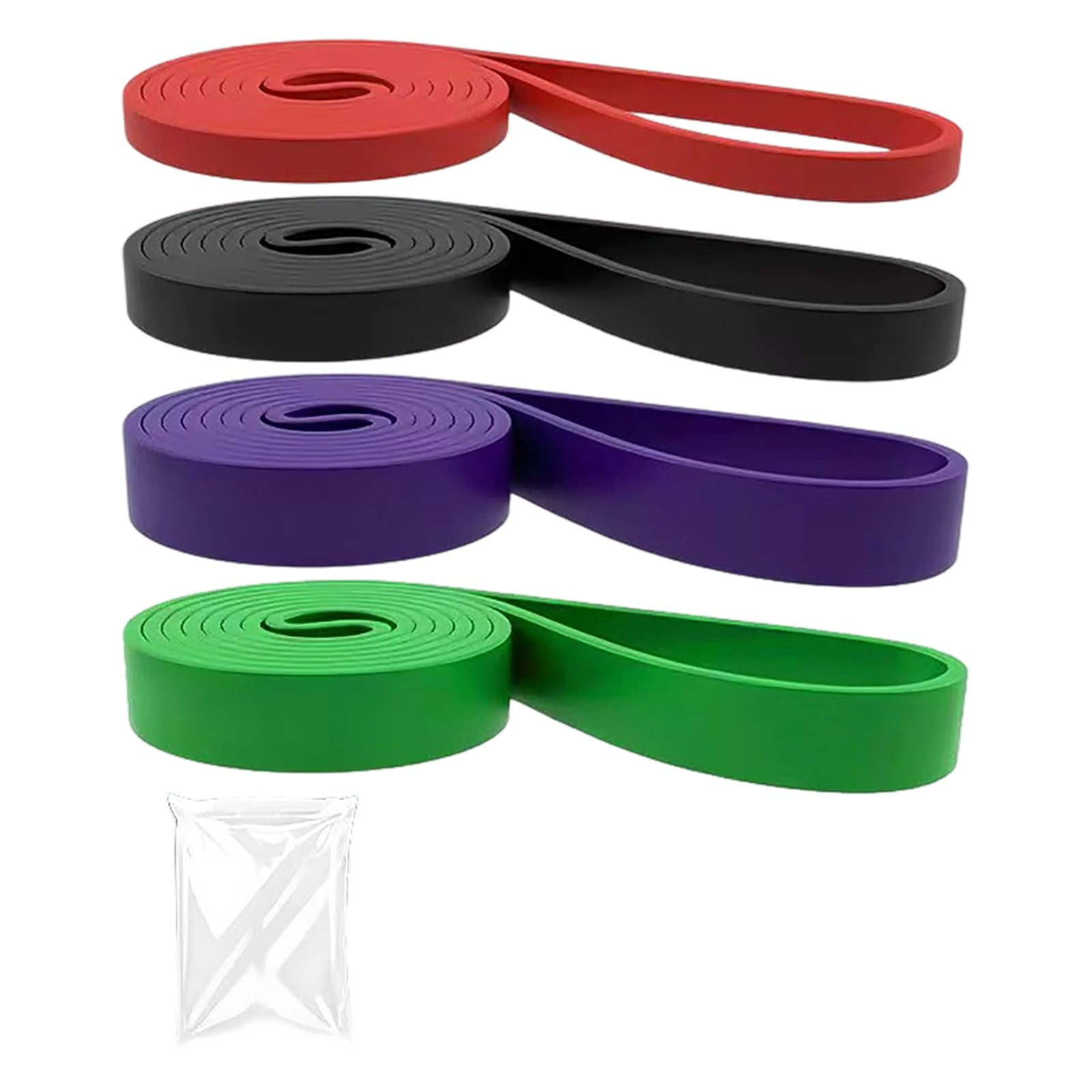Pull Up Assistance Bands Set, 4 Levels of Resistance Bands for Men & Women - Durable Exercise Workout Bands for Body Stretching, Strength Training, Physical Therapy, Home Gym Equipment
