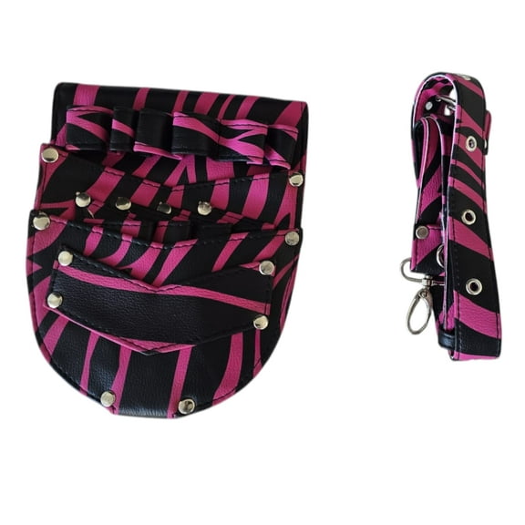 Hairdressing Tool Belt Adjustable Scissors Holder Leather Hairdresser Bag