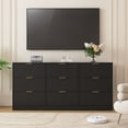 thumbnail image 4 of CQSXDA 9 Drawer Storage Cabinet in Classic Design, 63 Inch Wooden Dresser Ideal for Bedroom and Living Room Use, 4 of 11