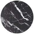 thumbnail image 1 of vidaXL Table Top Black Ø50x0.8 cm Tempered Glass with Marble Design, 1 of 3