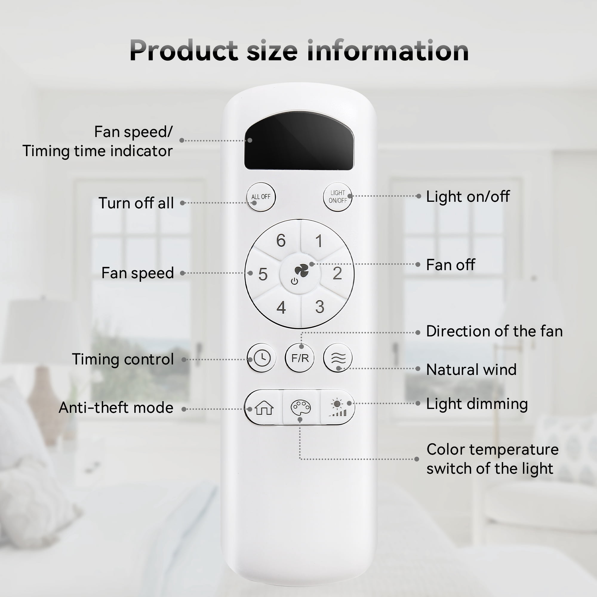 Sofucor 42 inch 5 Blade Modern Ceiling Fan With Light and Remote Control，White