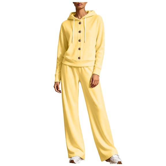 JFOPQVSM Women's Sweatsuits 2 Piece Outfits Lounge Sets Cozy Airport Outfits Casual Sweat Sets for Fall and Winter Pullover and Baggy Sweatpants with Pockets