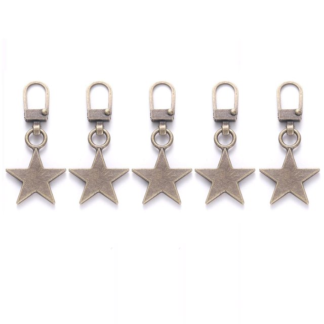 Tirador deslizante de cremallera desmontable, kit de reparación de cabeza de cremallera de Metal de repuesto Universal para manualidades, bolsos de equipaje, ropa, 5 piezas