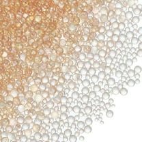 Uxcell Mini Glass Bubble Beads Tiny Iridescent Beads No Hole Water Droplet Balls for DIY Crafting Nail Art Resin Filler Champagne