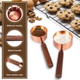 thumbnail image 4 of FUYGRCJ Measuring Cups and Spoons Set of 8, Golden Stainless Steel Measuring Cup with Wooden Handle, Measuring Spoons Set with Engraved Markings, Nesting Kitchen Measure Set for Cooking and Baking, 4 of 11