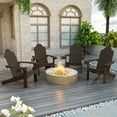 thumbnail image 3 of Dycanpo Adirondack Chairs Set of 2 with Cup Holder, 300lbs Weather Resistant, Dark Brown, 3 of 10