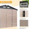 thumbnail image 4 of 8.5' x 5.6' Outdoor Metal Storage Shed, Steel Garden Shed, Tool Storage Shed for Backyard, Patio, Lawn, 4 of 7