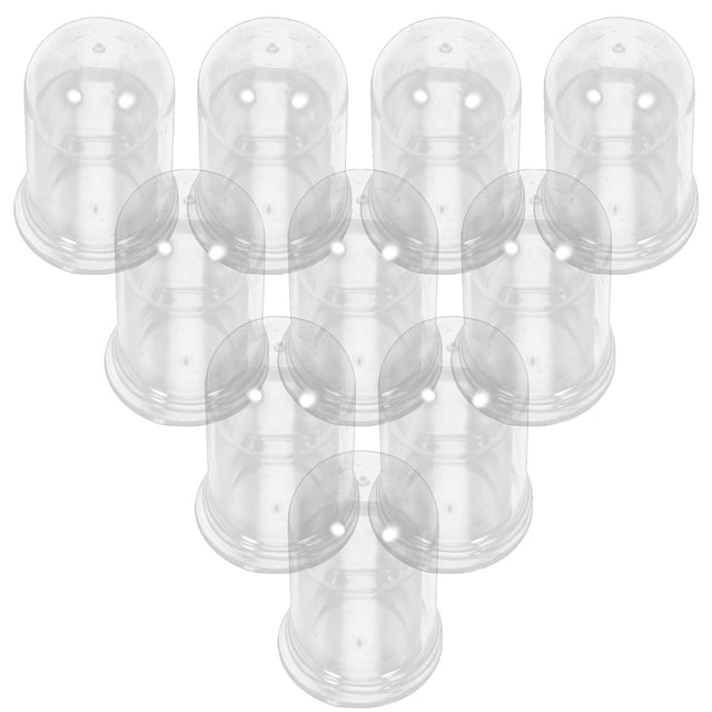 Luxshiny 10Pcs Clear Acrylic Toothpick Holder Transparent Portable Toothpick Dispenser for Home Office and Travel