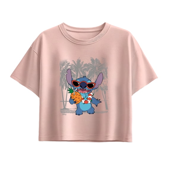 Lilo & Stitch - Stitch Beach Sunglasses - Youth Girls Boxy T-Shirt