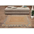 thumbnail image 3 of KLAVATE Natural Jute Hand Braided Scalloped Farmhouse Area Rug, 3 of 5