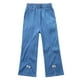 thumbnail image 1 of Odeerbi 5-12 Años Niños Niñas Vaqueros Flamed Slit Bow Denim Pantalones Cintura Elástica Casual Cowboy Pantalones, 1 of 6