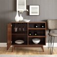 thumbnail image 5 of Pemberly Row 36" Louvered Door Home Bar Cabinet with Adjustable Shelf in Walnut, 5 of 5