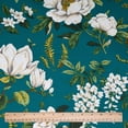 thumbnail image 2 of Waverly Inspirations 2 Yard Precut 100% Cotton Duck Fabric, Floral Teal, 45" Wide for Quilting & Sewing, 2 of 7