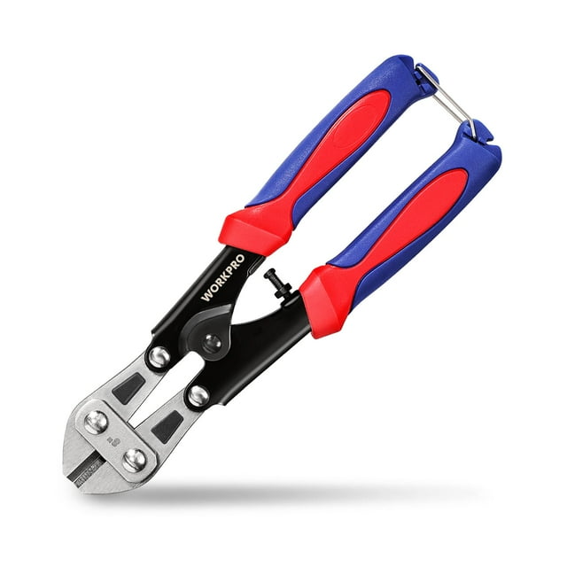 Cortador de pernos WORKPRO Mini, 20 cm, con resorte, corte de 2,3 mm