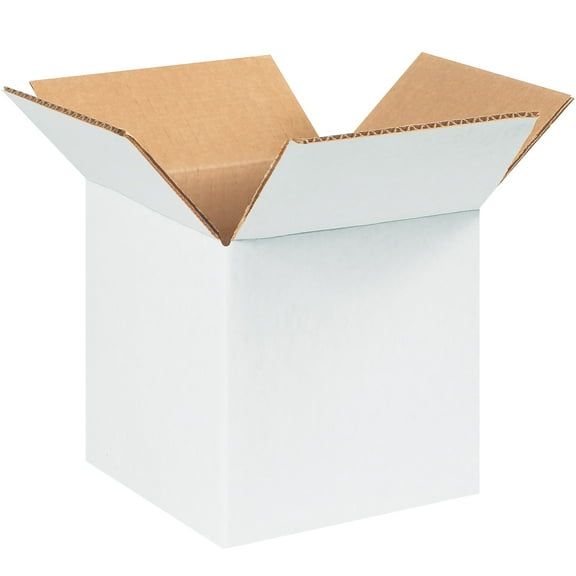 Box Partners Corrugated Boxes 5" x 5" x 5" White 25/Bundle 555W