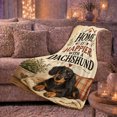 thumbnail image 6 of Dachshund Home Blessing Christmas, Festive Pet Portrait Pattern, Warm Flannel Blanket for Living Room and Reading Nook, Dog Lovers Encouragement Gift, Pet Lover Home Decor, 6 of 9