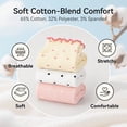 thumbnail image 4 of Grip Socks for Women, PUTUO Non Slip Pilates Yoga Socks with Cute Polka Dot Ruffle Cuff, Crew Length for Barre Dance and Studio Workout, 3 Pairs, 4 of 7