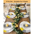 thumbnail image 4 of 15 Inch Round Placemats Set of 4, Yellow Grey Non Slip Heat Insulation PP Table Mats, Abstract Geometric Oil Painting Vintage Gradient Washable Place Mats for Kitchen Dining Party Table Decor, 4 of 7
