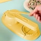 thumbnail image 4 of Máquina para hacer dumplings 2 en 1 | Prensa masa y prepara dumplings | Herramienta para hacer samosas y pasteles | Plástico apto para uso alimentario | Amarillo o verde, 4 of 6