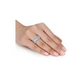 thumbnail image 2 of 8.80 Carat (Ctw) Aquamarine Eternity Ring Band in 14K White Gold with Diamonds for Women, 2 of 6