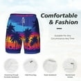 thumbnail image 5 of Gaeub Beach with Palm Trees Mens Swim Trunks Stretch Beach Shorts Quick Dry for Men Swim Shorts Swimwear with Pockets- XX-Large, 5 of 9