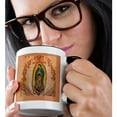 thumbnail image 2 of 3dRose, Mexico, San Miguel de Allende. Painting of Our Lady of Guadalupe. , 11oz Two-Tone Black Mug, 2 of 7