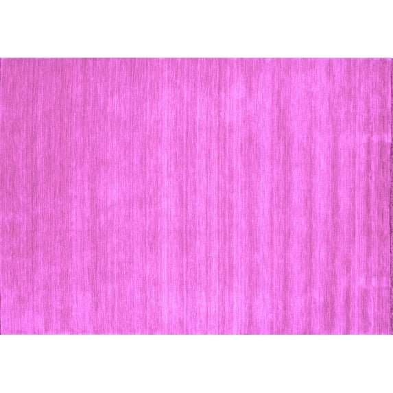 Ahgly Company Indoor Rectangle Solid Purple Modern Area Rugs, 4' x 6'