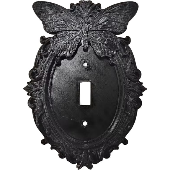 Gothic Butterfly Carved Wall Plate Embossed Socket Decor Frame For Light Switch Outlet