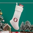 thumbnail image 3 of Home Decor Embroidered Initial Cable Knit Red Christmas Holiday Stocking Letter JOY Embroidered Initial Cable Knit Red Christmas Holiday Stocking Letter JOY, 3 of 3