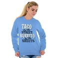 thumbnail image 3 of Raunchy Funny Tacos Tuesdays Burritos Unisex Plus Size Sweatshirt Brisco Brands 3X, 3 of 6