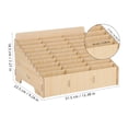thumbnail image 2 of OULII Wooden Phone Organizer Box Khaki Style for Classroom Meeting Room 1 Set, 2 of 6