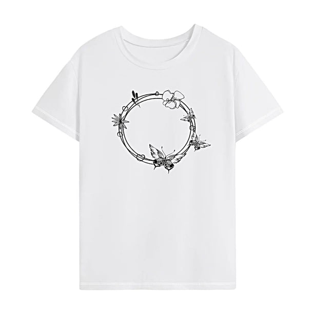 Camiseta para mujer de verano de ajuste regular Activewear camiseta básica para viajes uso diario XL
