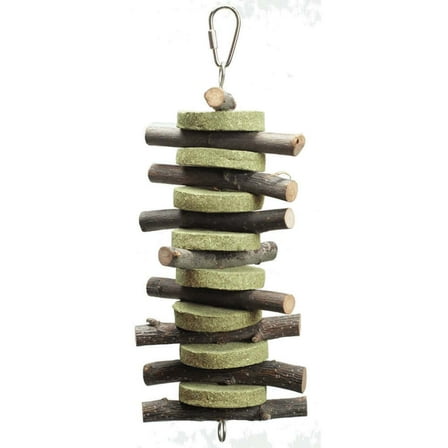 A  E Cages Nibbles Natural Circle Hay Small Animal Chew Stackers