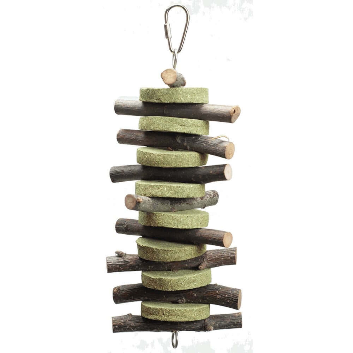 A E Cages Nibbles Natural Circle Hay Small Animal Chew Stackers