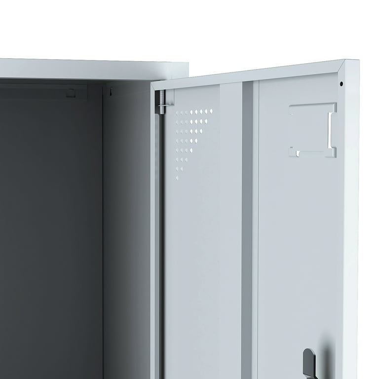 6Door Metal Locker Storage Cabinet W/ Keys &Card Slot For Office